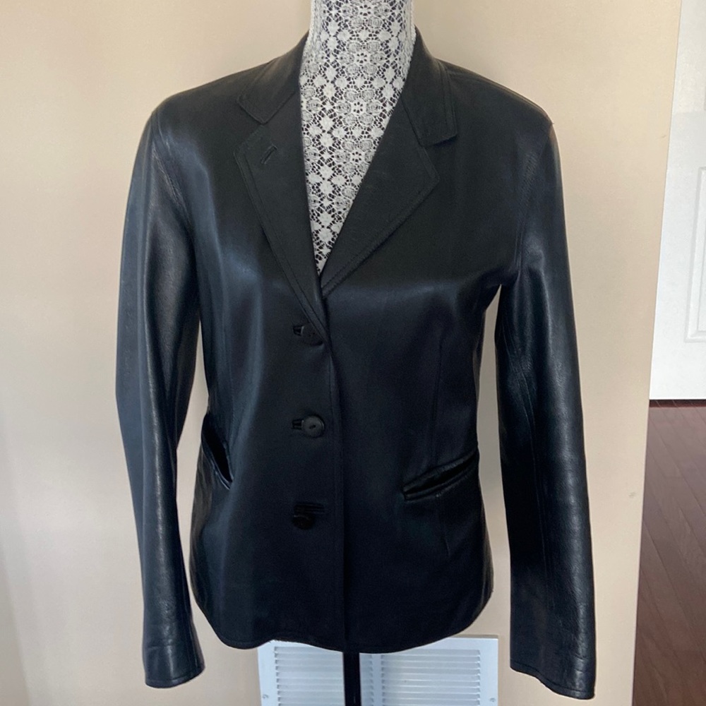 Donna Karen Signature leather jacket